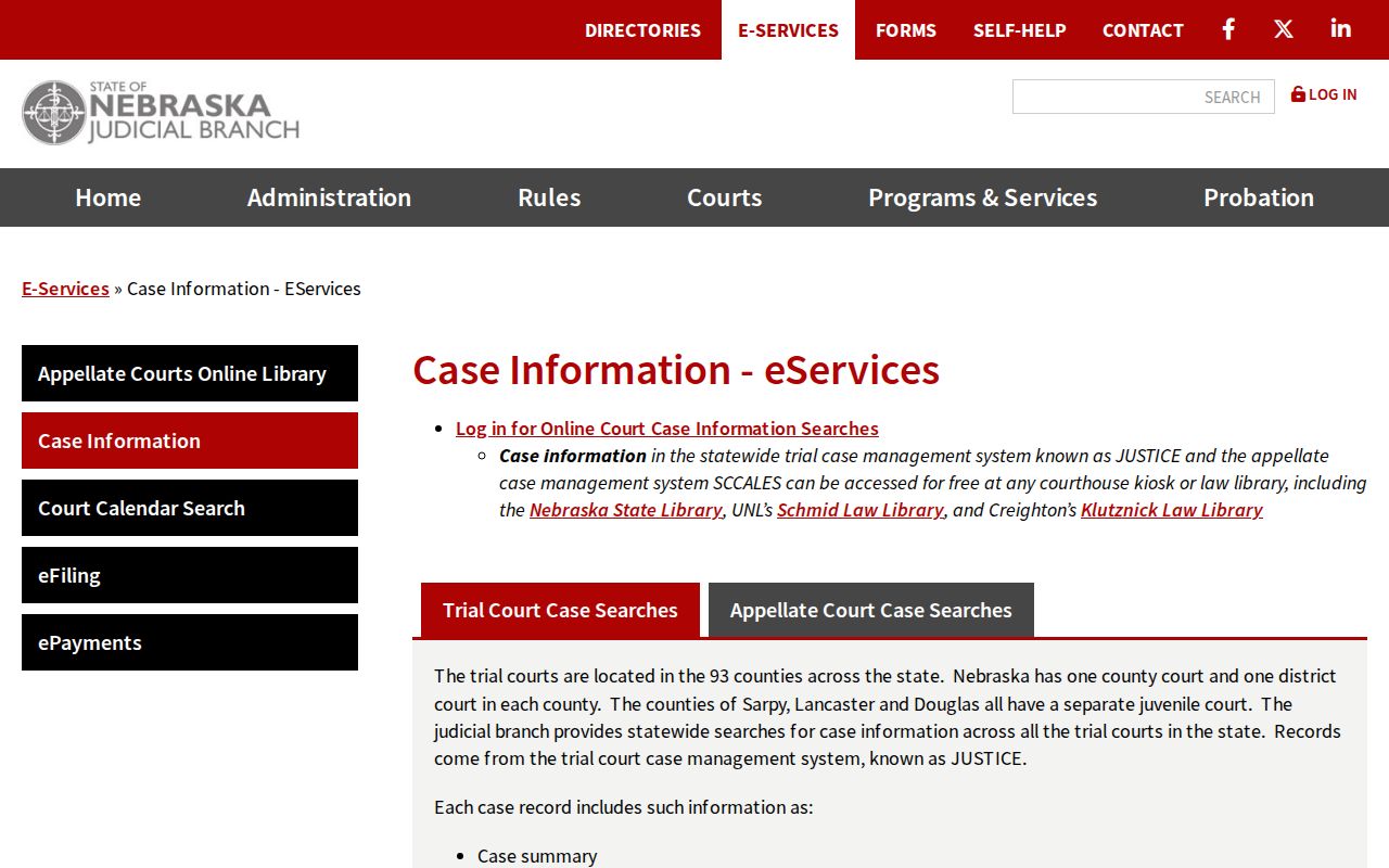 Wheeler County active warrant search limits explained by the Nebraska Judicial Branch